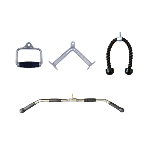 Cable Attachment Pack C - Stirrup, V Pushdown, Tri Rope, Short lat bar