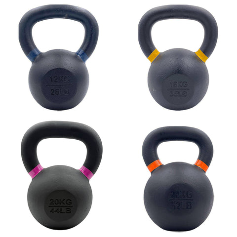 Cast Iron Kettlebell Set 12, 16, 20, 28kg