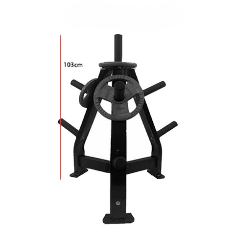 7 Pin Vertical Weight Plate Tree Barbell Storage Rack