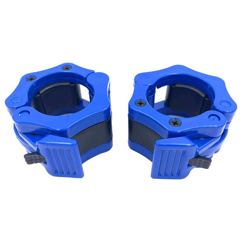 50mm Olympic Size Nylon Clamp Quick Lock Collars - Blue Pair | INSOURCE