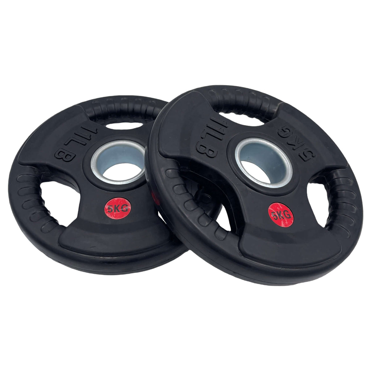 5kg Rubber Tri-grip Weight Plates Type-O Pair | INSOURCE